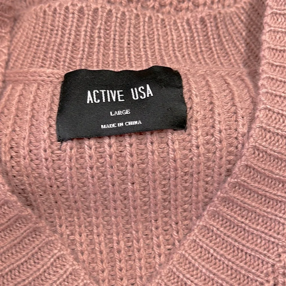 NWOT Distressed Dropped Long Sleeve Sweater in Mauve